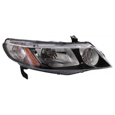 Rareelectrical - New Right Halogen Headlight Compatible With Honda Civic Gx Dx Si Sedan 4 Door 2009 2010 2011 By Part - Image 1