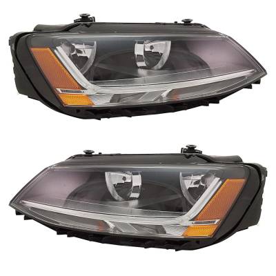 Rareelectrical - New Pair Of Halogen Headlights Compatible With Volkswagen Jetta Tdi S Sel 2.0L 2015 By Part Number - Image 4