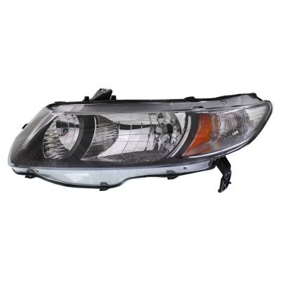 Rareelectrical - New Left Headlight Compatible With Honda Civic Si Coupe 2010 2011 By Part Numbers Ho2518126 - Image 1