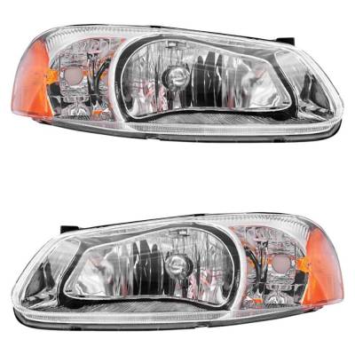 Rareelectrical - New Pair Headlights Compatible With Chrysler Sebring Lx Lxi Sedan 2003 By Part Numbers Ch2503143 - Image 1