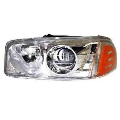 New Drivers Halogen Headlight Compatible With Gmc Sierra 1500 C3 Extended 2001 By Part Number