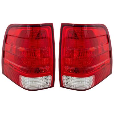 Rareelectrical - New Pair Of Tail Lights Compatible With Ford Expedition Eddie Bauer King Ranch Limited 003 2004 2005 - Image 1