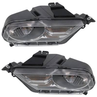 Rareelectrical - New Pair Of Halogen Headlights Compatible With Ford Mustang Base Convertible 2 Door 2010 2011 2012 - Image 5