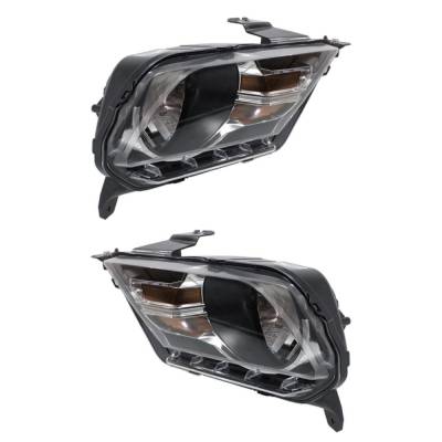 Rareelectrical - New Pair Of Halogen Headlights Compatible With Ford Mustang Shelby Gt500 Convertible 2 Door 2010 - Image 4