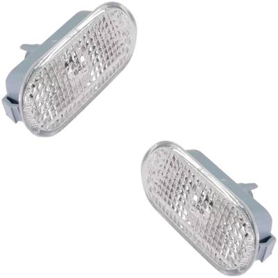 Rareelectrical - New Pair Of Daytime Running Lights Compatible With Volkswagen Golf Jetta Cabrio Passat 1999 2000 - Image 3