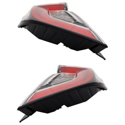 Rareelectrical - New Pair Of Tail Lights Compatible With Honda Civic 1.5L 2.0L 2017 2018 2019 2020 2021 By Part - Image 4