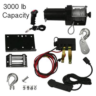 Rareelectrical - New 3000 Lb Winch Kit & Remote Compatible With Polaris Arctic Cat Canam Atv Win0011 Win2600 10901 - Image 2