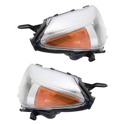 Rareelectrical - New Pair Of Headlights Compatible With Toyota Yaris L Hatchback 2012 2013 2014 By Part Numbers - Image 3