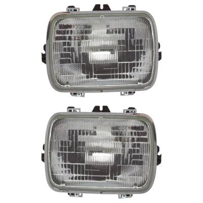 Rareelectrical - New Pair Of Headlights Compatible With Buick Chevrolet Gmc Oldsmobile Pontiac 1978-2017 By Part - Image 3