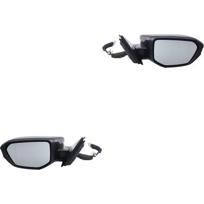 Rareelectrical - New Pair Of Mirror Compatible With Honda Civic 2017 2018 2019 2020 2021 By Ho1321284 Ho1320284 - Image 1