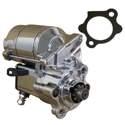 Rareelectrical - New Chrome Starter Compatible With 1981-2012 Harley Davidson 31533-81 31391-91 31391-91A 128000-8450 - Image 2