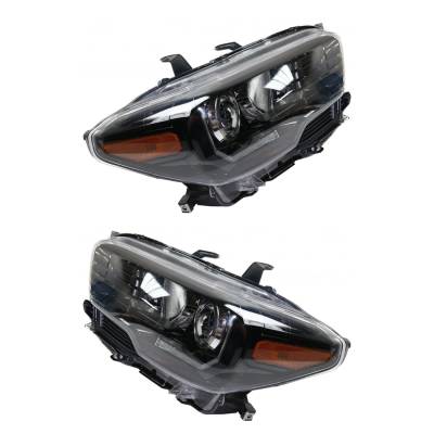 Rareelectrical - New Pair Of Halogen Headlights Compatible With Toyota Tacoma Sport 3.5L 2017 2018 2019 By Part - Image 3