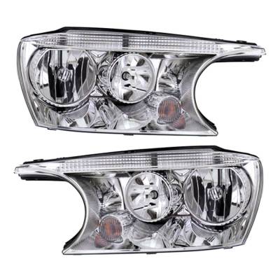 New Pair Of Halogen Headlight Compatible With Buick Rainier Cxl Sport 2004-2007 By Part Number