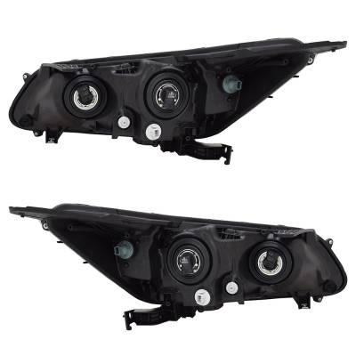 Rareelectrical - New Pair Headlights Compatible With Honda Accord Touring Sedan 4 Door 3.5L 2013 2014 2015 By Part - Image 2
