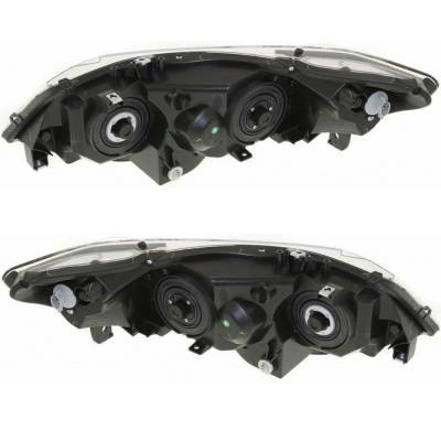 Rareelectrical - New Pair Headlights Compatible With Honda Civic Si Coupe 2 Door 2.0L 2008 2009 By Part Numbers - Image 2