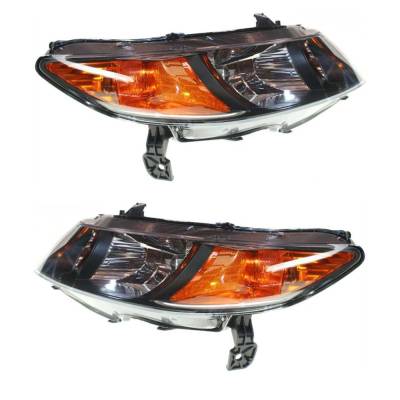 Rareelectrical - New Pair Headlights Compatible With Honda Civic Si Coupe 2 Door 2.0L 2008 2009 By Part Numbers - Image 3
