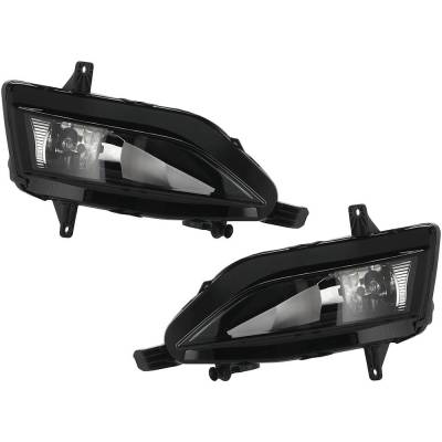 Rareelectrical - New Pair Of Fog Lights Compatible With Volkswagen Golf S Se Tsi Hatchback 4-Door 2018-2021 By Part - Image 1