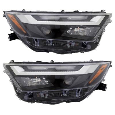 New Pair Headlights Compatible With Toyota Rav4 Xle Sport Utility 4 Door 2.5L 2022 2023 By Part