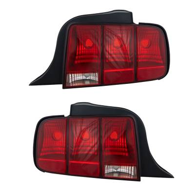 Rareelectrical - New Pair Of Tail Lights Compatible With Ford Mustang Base Bullitt Convertible Coupe 2005 2006 2007 - Image 1