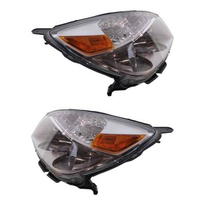 Rareelectrical - New Pair Of Halogen Headlights Compatible With Saturn Aura Xe Sedan 4 Door 2.4L 3.5L 2007 2008 2009 - Image 4