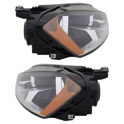 Rareelectrical - New Pair Of Headlights Compatible With Volkswagen Golf Sportwagen Se Hatchback 2015 2016 2017 By - Image 3
