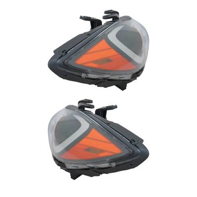Rareelectrical - New Pair Of Headlights Compatible With Hyundai Elantra Eco Sedan 2017 2018 By Part Numbers Hy2503206 - Image 2