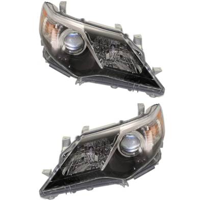 Rareelectrical - New Pair Of Halogen Headlights Compatible With Toyota Camry Se Sedan 4 Door 2.5L 2012 2013 2014 By - Image 1