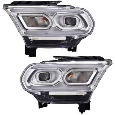 New Pair Of Headlights Compatible With Dodge Durango 2021-2024 By Part Numbers Ch2503343 Ch2502343