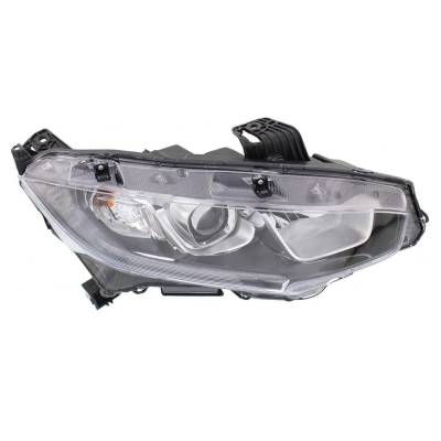 Rareelectrical - New Right Halogen Headlight Compatible With Honda Civic Si Sedan 1.5L 2017 2018 2019 2020 By Part - Image 3