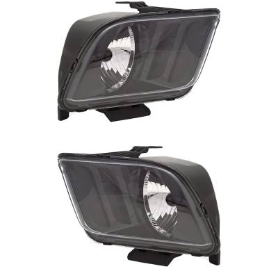 Rareelectrical - New Pair Of Halogen Headlights Compatible With Ford Mustang Base Coupe 2 Door 4.0L 2005 2006 By Part - Image 3
