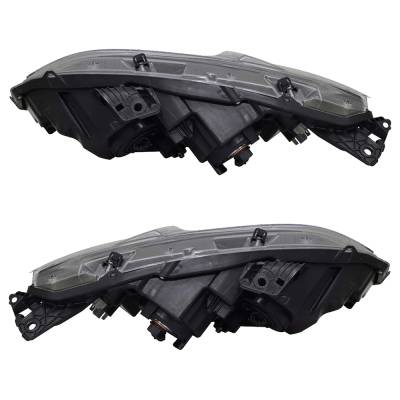 Rareelectrical - New Pair Of Halogen Headlights Compatible With Honda Civic Lx Coupe 2 Door 2.0L 2019 2020 By Part - Image 2