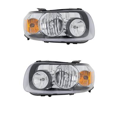 New Pair Of Halogen Headlights Compatible With Ford Escape Xls Xlt Sport Utility 4 Door 2.3L 3.0L
