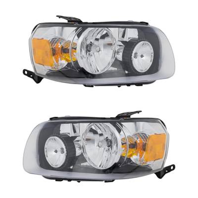 Rareelectrical - New Pair Of Halogen Headlights Compatible With Ford Escape Xls Xlt Sport Utility 4 Door 2.3L 3.0L - Image 3