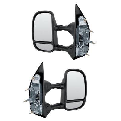 Rareelectrical - New Pair Mirror Compatible With Ford E-150 Club Wagon Chateau Xl Xlt Standard Passenger Van 2-Door - Image 3