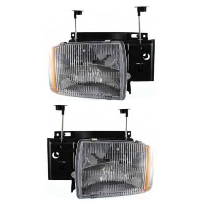 Rareelectrical - New Pair Of Headlights Compatible With Chevrolet Blazer Base Sport Utility 1995 1996 1997 By Part - Image 3