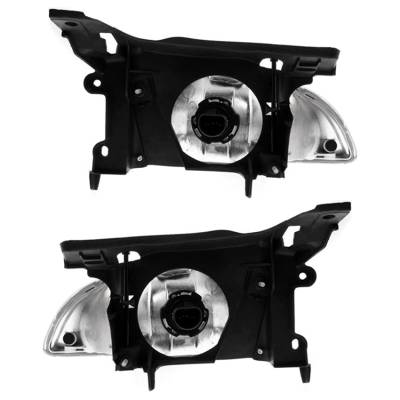 Rareelectrical - New Pair Of Halogen Headlights Compatible With Chevrolet Cavalier Ls Sport Sedan Coupe 2002 By Part - Image 2