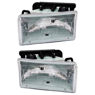 Rareelectrical - New Pair Of Headlights Compatible With Dodge 1991-1996 By Ch2502105 55054715 762405-59622-8 - Image 1