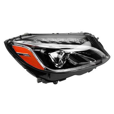 Rareelectrical - New Right Headlight Compatible With Mercedes-Benz C300 Sedan Plastic Hid Bulb High Low Beam Clear - Image 2
