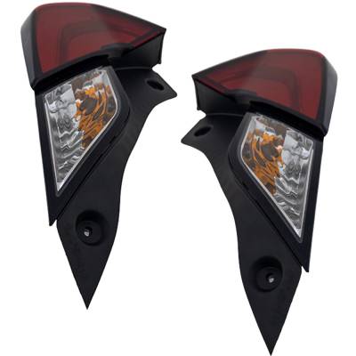 Rareelectrical - New Pair Of Tail Lights Compatibile With Honda Civic Lx Lx-P Si Coupe 2-Door 2016-2020 By Part - Image 3