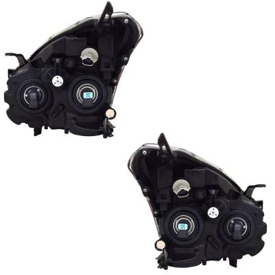 Rareelectrical - New Pair Of Headlights Compatible With Nissan Rogue S Sport Utility 4-Door 2.5L 2013 By Part Number - Image 6