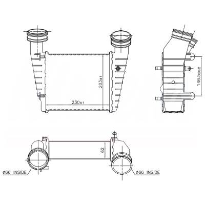 Rareelectrical - New Intercooler Compatible With Volkswagen Passat By Part Numbers 96680 8D0145805 3B0145805d - Image 5