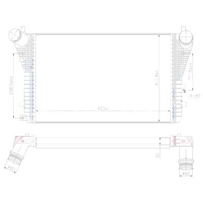 Rareelectrical - New Intercooler Compatible With Volkswagen Beetle Turbo By Part Numbers 96568 5C0145803a 1K0145803ca - Image 5