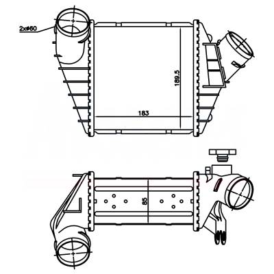 Rareelectrical - New Intercooler Compatible With Volkswagen Beetle By Part Numbers 96759 1C0145805a 1C0145803 - Image 8