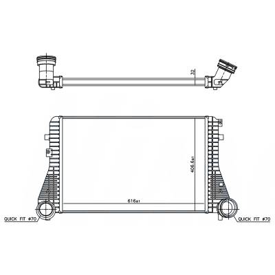 Rareelectrical - New Intercooler Compatible With Volkswagen Jetta Gli By Part Numbers 1K0145803l 1K0145803e - Image 5