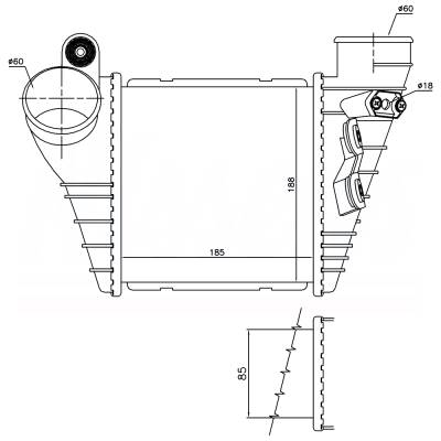 Rareelectrical - New Intercooler Compatible With Volkswagen Jetta By Part Numbers 96847 1J0145803f 1J0145805b - Image 8