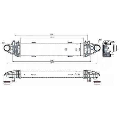 Rareelectrical - New Intercooler Compatible With Mercedes-Benz C250 Luxury By Part Numbers 96535 A2045000100 - Image 5