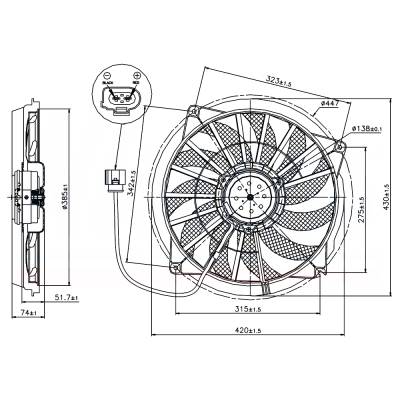 Rareelectrical - New Engine Cooling Fan And Motor Compatible With Audi S4 Avant By Part Numbers 85637 8E0959455f - Image 6