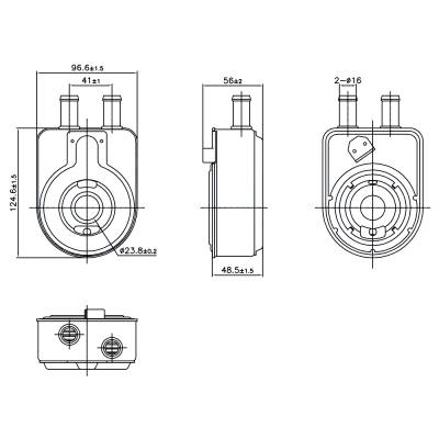 New Oil Cooler Compatible With Kia Sportage Ex By Part Numbers 91448 264102G001