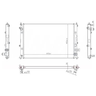 New Radiator Compatible With Honda Civic Sport Touring By Part Numbers 606297 190105Aaa01