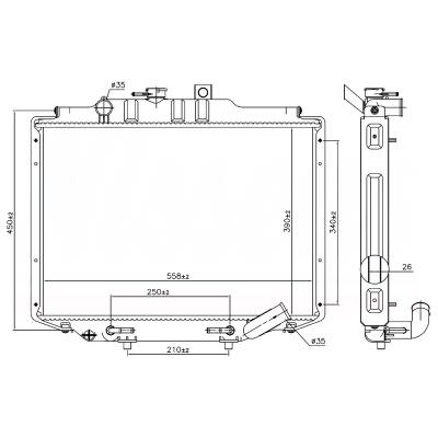 New Radiator Compatible With Mitsubishi Van By Part Numbers 606672 Mr212835 Mr187451